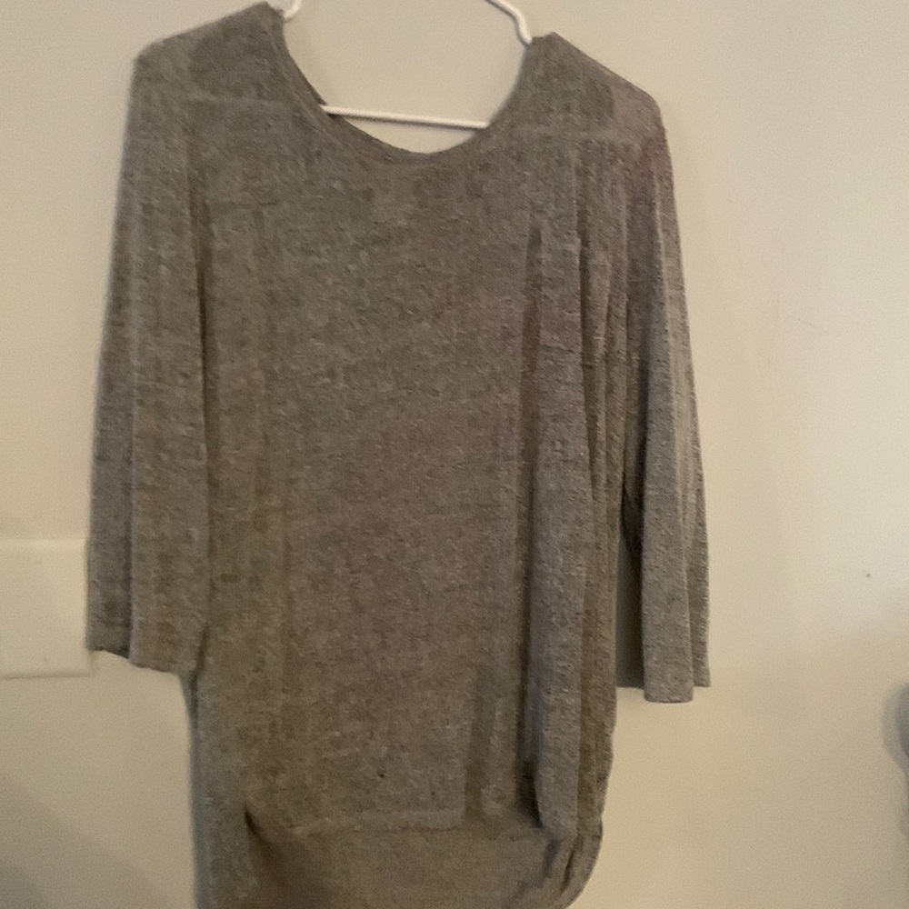 Gray top with cinched sides